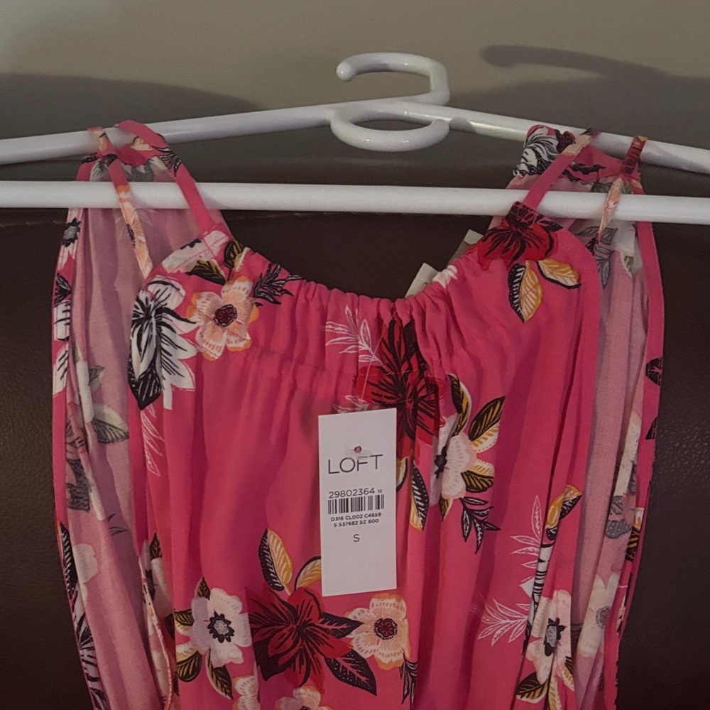 LOFT Pink Floral Maxi Dress - Picture 4 of 6